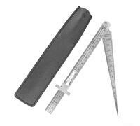 Jauge de mesure de profondeur de diamètre en acier inoxydable avec échelle de 0,1 mm, règle conique réglable pour soudage et travail des métaux, argenté