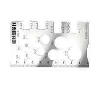 Jauge de mesure d'écrou à vis - Mesure des écrous de boulon | Jauge de fil | Règle de mesure de vis | Outil de mesure compact pour embouts, boulons, écrous,