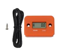 Jauge de minuterie numérique - Compteur d'heures étanche avec écran LCD - Minuteur de moteur inductif pour motos, véhicules tout-terrain et tondeuses à gazon - Compteur d'heures numérique précis