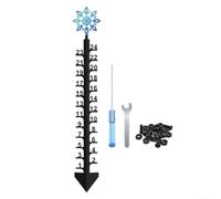 Jauge de neige de 61 cm fabriquée à partir de métal robuste pour une mesure précise des chutes de neige dans votre jardin
