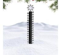 Jauge de neige, jauge de neige en fer pour extérieur, outil de mesure de neige en fer avec jauge de température, grande règle de mesure précise pour le zéro