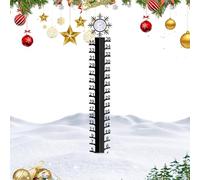 Jauge de neige pour extérieur, piquet en fer avec jauge de température | Grand outil de mesure de neige pour terrasse, jardin, pelouse