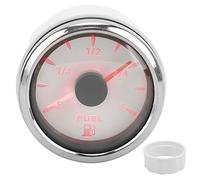Jauge de Niveau de Carburant, 52mm Jauge de Niveau de Carburant de Voiture Universelle Compteur de Réservoir de Carburant Indicateur de Niveau de Carburant avec Rétro-éclairage 7 Couleurs(blanche)