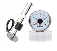 Jauge de niveau d'eau Capteur de niveau d'eau 0~190 Ohm + jauge de niveau d'eau avec indicateur de niveau de réservoir d'eau rétroéclairé 7 couleurs Pour voiture, bateau, camping-car(450MM)