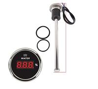 Jauge de niveau d'eau numérique 0-190 Ohm étanche + capteur de niveau d'eau 150-600mm avec rétro-éclairage rouge for Yacht Marine Boat Car Pour bateau automatique(600MM)