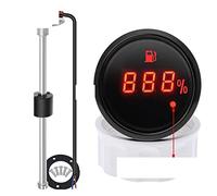 Jauge de niveau, Jauge de niveau de carburant 52MM avec alarme + capteur de niveau de carburant en acier inoxydable 100-600mm Fit essence Diesel bateau voiture(With 225mm)