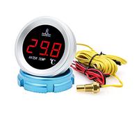 Jauge de niveau, Jauge de température de l'eau avec alarme d'avertissement 0-120 ℃ compteur de température de l'eau + capteur 1/8NPT universel for camion de voiture de bateau marin(1 UK)