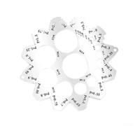 Jauge de pas de filetage avec 90 dents dentelées pour une correspondance visuelle rapide aux dimensions et types de filetage standard