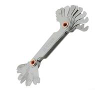 Jauge de pas de filetage en acier au carbone prenant en charge les angles de filetage métriques de 60 degrés et 55 degrés - Pour des tâches d'inspection précises du filetage (55° en anglais)