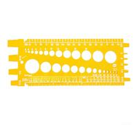 Jauge de pas de filetage en plastique compatible avec les mesures métriques M6 à M22 et pour les tailles impériales de vis et d'écrous de 6,35 mm à 2,5 cm (jaune)