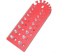 Jauge de pas de filetage, métrique et pour vis impériale avec 28/34/44 trous, outil d'identification de filetage de boulon en aluminium pour vérification des écrous et de la taille, portable (E)