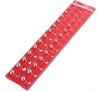 Jauge de pas de filetage, métrique et pour vis impériale avec trous 28/34/44, outil d'identification de filetage de boulon en aluminium pour vérification des écrous et de la taille, portable (A)