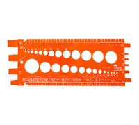 Jauge de pas de filetage pour double système métrique M6-M22 et pour filetage et écrou impérial de 1/4 à 1" (orange)