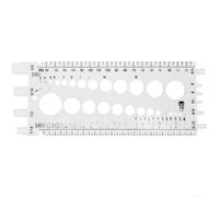 Jauge de pas de filetage pour double système métrique M6-M22 et pour filetage et écrou impérial de 1/4 à 1" (blanc)