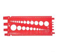 Jauge de pas de filetage pour double système métrique M6-M22 et pour filetage et écrou impérial de 1/4 à 1" (rouge)