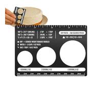 Jauge de pâtes, en acier inoxydable, 10,8 x 7,6 x 0,1 cm, outil de mesure de pâtes, outil de mesure de spaghetti, avec règle, facile à nettoyer, pour manger, cuisiner, préparer des repas, contrôler