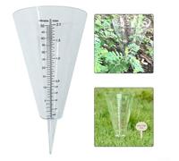 Jauge de pluie transparente pour appareil de jardin avec cône à double échelle Mesure des précipitations extérieures en plastique pour l'eau des plantes