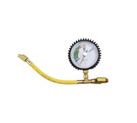 Jauge de pression d'azote HVAC en laiton pour systèmes de réfrigération R134a/r22/r407c/r410a - 1 pour portée de 60 bars - Connecteur SAE - Structure de valve sphérique - Grand cadran lisible
