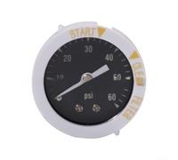 Jauge de pression de filtre de piscine 60PSI avec filetage 1/4 NPT et boîtier de protection en acier inoxydable offrant des lectures claires et une performance fiable (arrière)