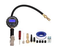 Jauge de pression de gonflage des pneus numérique avec écran LCD de haute précision compresseur d'air portable avec connexion rapide pour les voitures motos Alluminum Aluminum