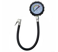 Jauge de pression des pneus avec plage de 0 à 220 PSI et tuyau flexible pour une utilisation en conjonction avec des pompes à air de voiture, moto, camion (A)