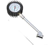 Jauge de pression des pneus de véhicule avec connexion à double valve, boîtier en caoutchouc résistant aux chocs et boîtier en métal, fournit des lectures faciles dans les unités PSI et BAR (B)