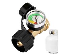 Jauge de pression : jauges de propane, détecteur de fuites en laiton massif, indicateur à code couleur, jauge de pression du réservoir | pour cylindre RV Fire Pit Chauffe-propane Pa