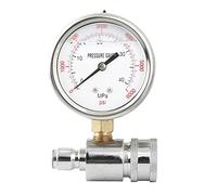 Jauge de pression professionnelle avec prise et prise à connexion rapide de 3/8" en acier inoxydable et laiton 6000