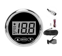 Jauge de Profondeur, Akozon 52mm/2in Acier Inoxydable Jauge de Profondeur Marine A Sonné 100 m/110 yd Rétro-éclairage Étanche Pour Yachts Bateaux de Pêche