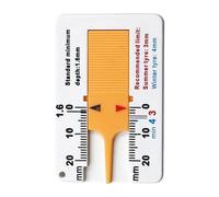 Jauge de profondeur de bande de roulement de pneu - ABS 0-20 mm, lecture facile, outil de mesure précis | Parfait pour les pneus de moto de camion de voiture, jauge de poche, entretien du véhicule, ou