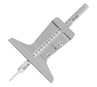 Jauge de profondeur de bande de roulement de pneu automobile avec lectures de 0 à 25 mm et 0 à 32 secondes, sonde en métal pour inspection de rainure de pneu de voiture, outil de mesure de profondeur