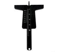 Jauge de profondeur de bande de roulement robuste pour évaluer l'usure des pneus de voiture et de camion, design en alliage d'aluminium (noir)