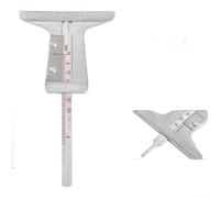 Jauge de profondeur de pneu en acier inoxydable 0-50 mm pour vérifier l'usure de la bande de roulement pour voitures, camions et autres véhicules (argent)