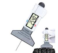 Jauge de profondeur de pneu Jauge d'empreinte de pneus | Écran LCD électronique de haute précision 0,01 mm avec ressort de retour Plage 0-2,54 cm pour vélo de voiture