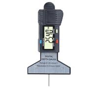 Jauge de Profondeur de Pneu Mesureur de Pneu | Testeur d'Usure Numérique Plage 0-2.54cm Précision 0.01mm pour Voitures Motos Camping-cars Camionnettes Plaquettes de Frein