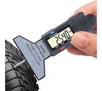 Jauge de profondeur de profil de pneu - Jauge de profondeur d'usure des pneus - Écran LCD numérique - Précision de 0,01 mm - Avec testeur de ressort de rappel - Plage de 0 à 25,4 mm pour la maison