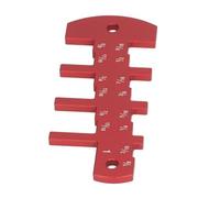 Jauge de profondeur pour défonceuse et scie à table pour travail du bois, système de mesure impérial, jauge d'étape en alliage d'aluminium 120 x 50 mm, rouge