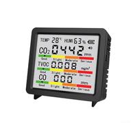 Jauge de qualité de l'air HCHO TVOC Écran LCD 4 pouces Testeur de qualité | 4 pouces grand écran LCD, angle de vision clair, affichage /HCHO/TVOC, noir ou blanc, pour la maison