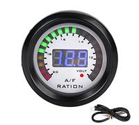 Jauge de rapport air/carburant de voiture LED affichage numérique bleu AFR compteur moniteur de course pour véhicules à essence 12 V 4 6 8 cylindres plastique noir diamètre 52 mm