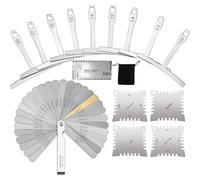 Jauge de rayon de guitare, règle crantée luthier, outil de mesure compact d'action de corde, règle de configuration précise portable, idéale pour l'entretien de la basse, la réparation et le réglage
