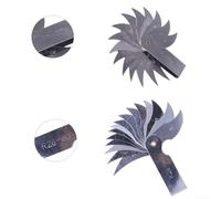 Jauge de rayon R et jauge de filet de plaque Outil de mesure pour l'analyse du rayon et de l'angle de filetage dans les processus de fabrication (7-14,5)