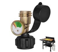 Jauge De Réservoir De Propane Pour Barbecue, Indicateur De Pression Avec Code Couleur, Détecteur de Fuite avec Manomètre pour Barbecue, Terrasse, Camping, Chauffage et Brûleur de Camping-car