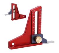 Jauge de scie à table - Outil impérial de mesure de la hauteur du travail du bois, règle magnétique en d'aluminium, échelle métrique de profondeur, accessoire de coupe de précision, compagnon