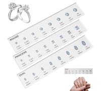 Jauge de Taille de Bagues Set de Mesure de Taille de Bague avec Gemmes