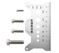 Jauge de taille de vis | Règle en acier inoxydable double face | Testeur de filetage et de taille pour - Pour techniciens mécaniques, ingénieurs charpentiers, plombiers, maison, garage et