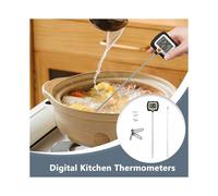 Jauge de Température Candy Longue Sonde de Cuisine avec Pince pour Casserole Jauge de Température D'Huile de Friture avec Affichage Rotatif B