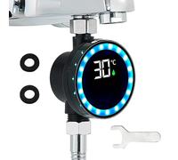 Jauge de température de douche - Outil de mesure imperméable en temps réel - Jauge de température de l'eau avec écran numérique LED - Pour une utilisation par les et les adultes dans la douche
