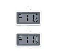 Jauge de température de réfrigérateur compacte avec LCD, E | Placement des crochets pour utilisation sur étagère réfrigérée et congélateur