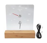 Jauge de Température de Sauna 2 en 1 Hygromètre Numérique Thermomètre de Salle de Sauna Hygromètre avec Base en Bois et Lumière LED Blanche Mesure de la (Plage d'affichage