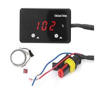 Jauge de Température des Gaz D'échappement, Jauge de Température des Gaz D'échappement de Voiture EGT Compteur LED Rouge Affichage Numérique Universel pour Véhicule 12 V